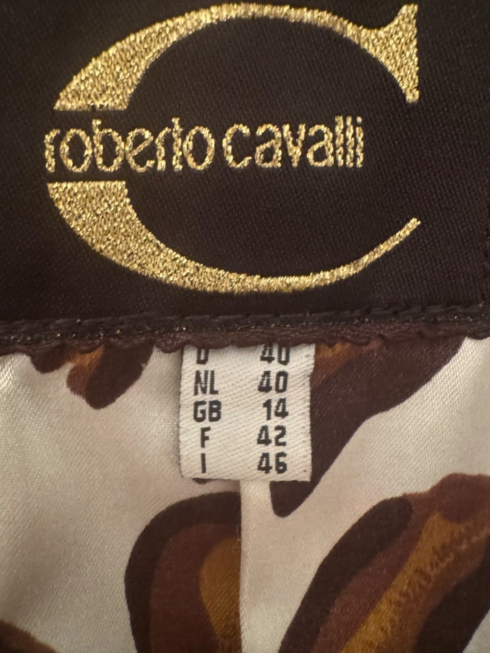 Vintage Roberto Cavalli Mainline 2002 Brown Leather Moto Jacket Suede Leopard 46 - Picture 7 of 9